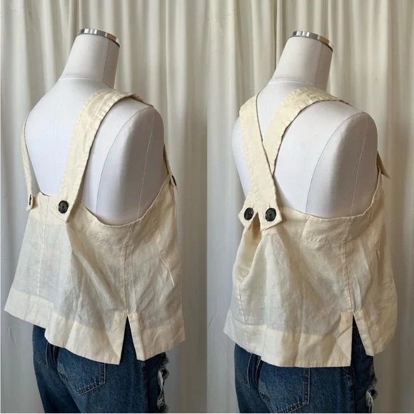 NWT Everlane Apron Linen Tank size 8. - Picture 6 of 8